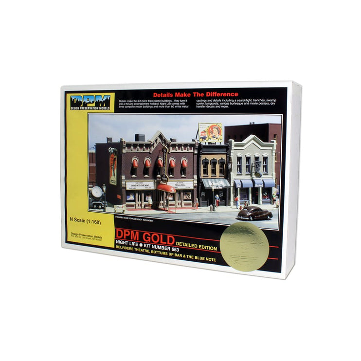 Woodland Scenics N Scale Night Life Buildings DPM Kit