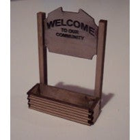 Osborn Models N Scale Welcome Sign 3021