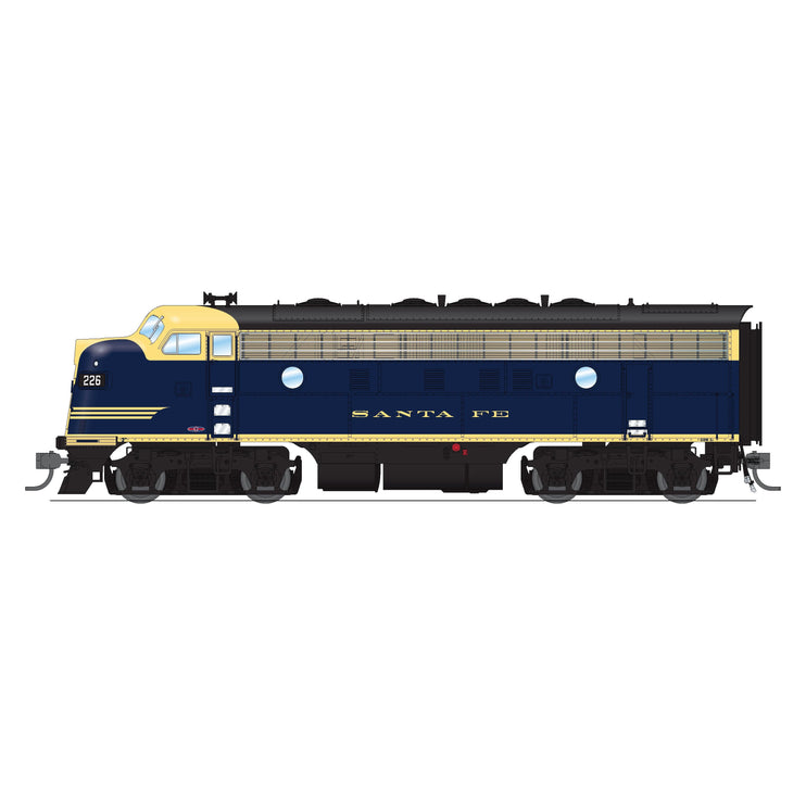 Broadway Limited HO P4 F7 A/B Diesels SF #226L/226A/Cat Whishers Freight DC/D