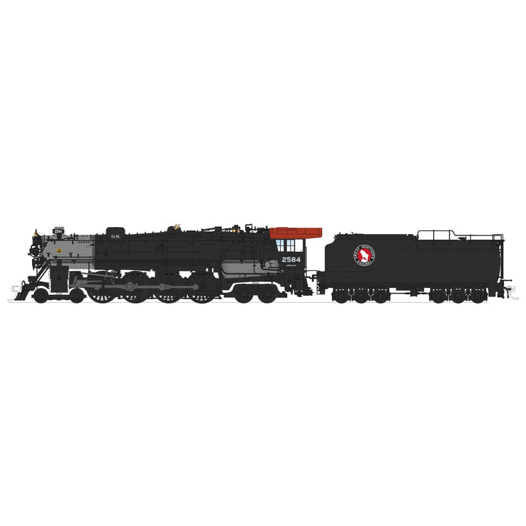 Broadway Limited HO HY GN S-2 4-8-4 #2584 Steam Loco/blk DC/DCC Smoke