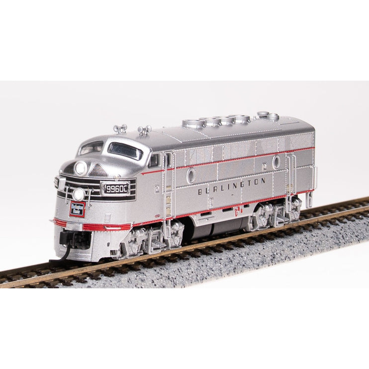 Broadway Limited N P4 F3A Diesel CB&Q #9960C/aluminum w/blk nose stripes DC/D