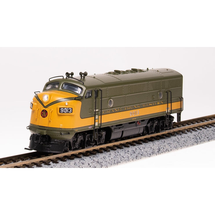 Broadway Limited N P4 F3A Diesel GTW #9013/olive green & gold DC/DCC