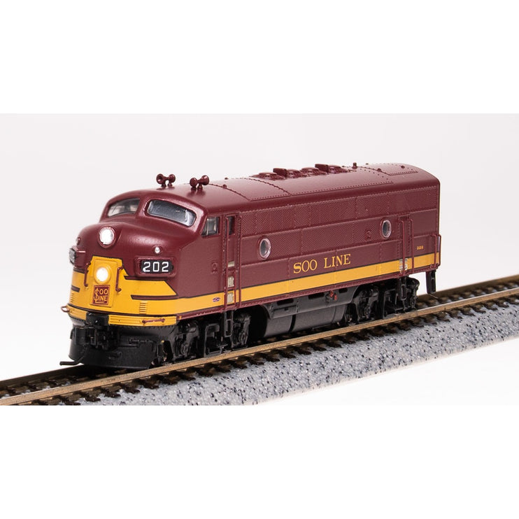 Broadway Limited N P4 F3A Diesel Soo #202B/maroon & gold DC/DCC