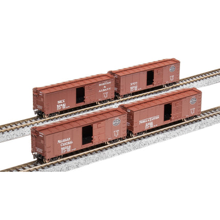 Broadway Limited N NYC 40' Steel Boxcar Variety 4pk A/1930's