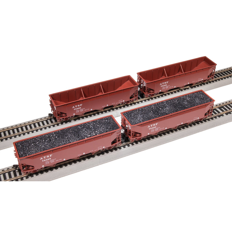 Broadway Limited HO AAR 70t Hopper 4pk SF/oxide red