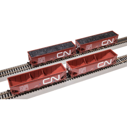 Broadway Limited HO AAR 70t Hopper 4pk CN/oxide red