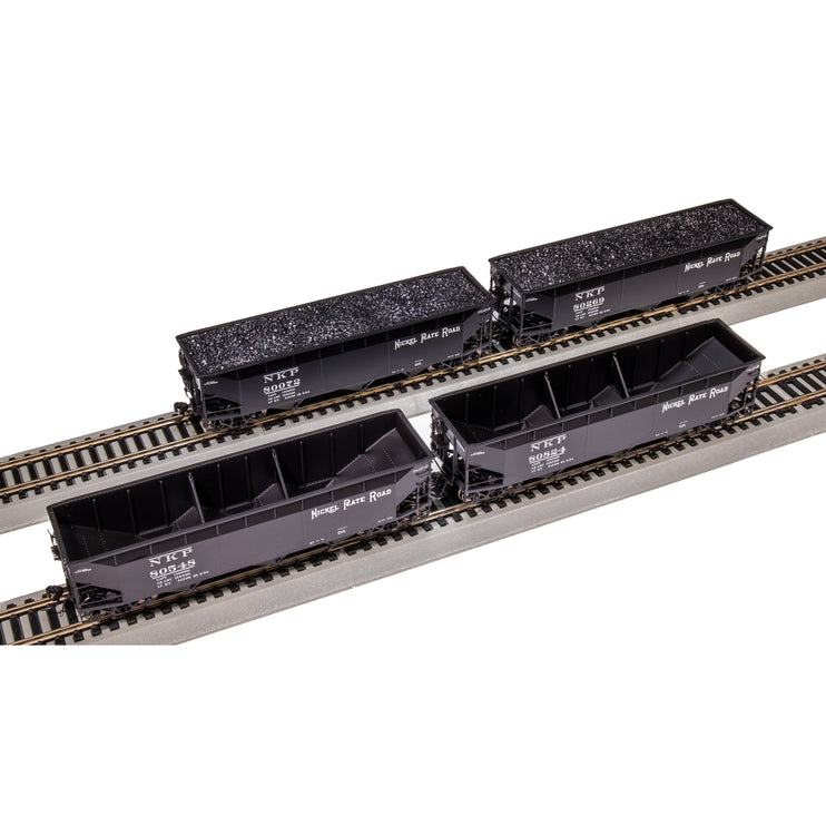 Broadway Limited HO AAR 70t Hopper 4pk NKP/blk