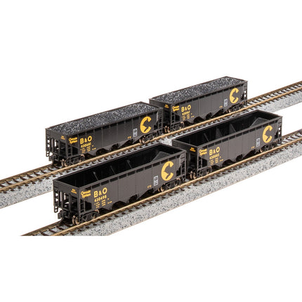 Broadway Limited N ARA 70t Quad Hopper 4pk B Chessie/B&O