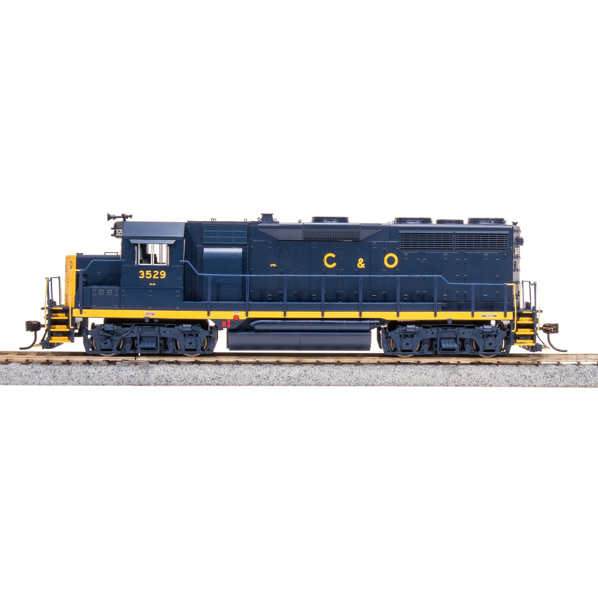 Broadway Limited HO Scale GP35 Diesel C&O #3529/Blue w/Yellow Nose DC/DCC Sound