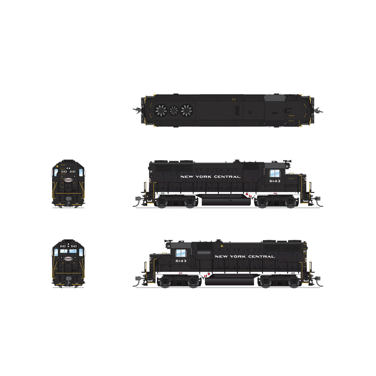 Broadway Limited HO Scale GP35 Diesel NYC #6143/blk&wht DC/DCC Sound