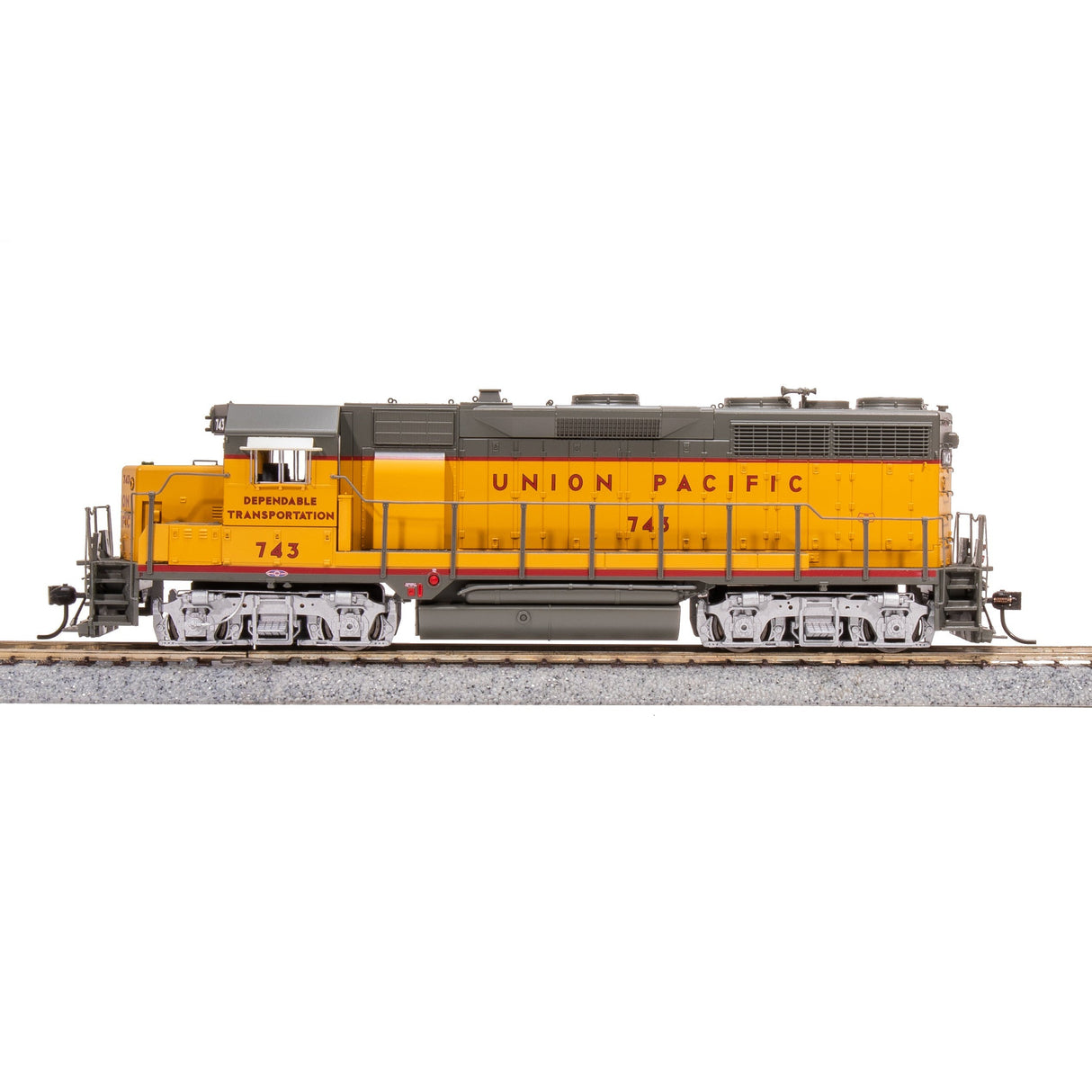 Broadway Limited HO Scale GP35 Diesel Union Pacific UP #743/Dependable Transportation DC/DCC S