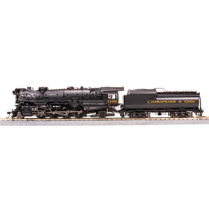 Broadway Limited HO HY C&O K-2 Mikado Steam Loco #1196 w/16-VC Tender DC/DCC