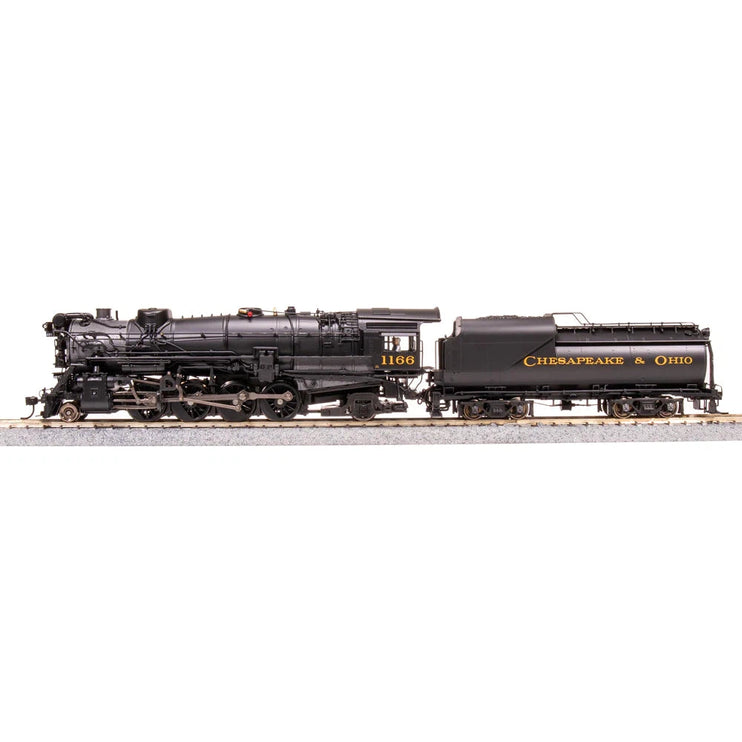 Broadway Limited HO HY C&O K-2 Mikado Steam Loco #1196 w/16-VC Tender DC/DCC