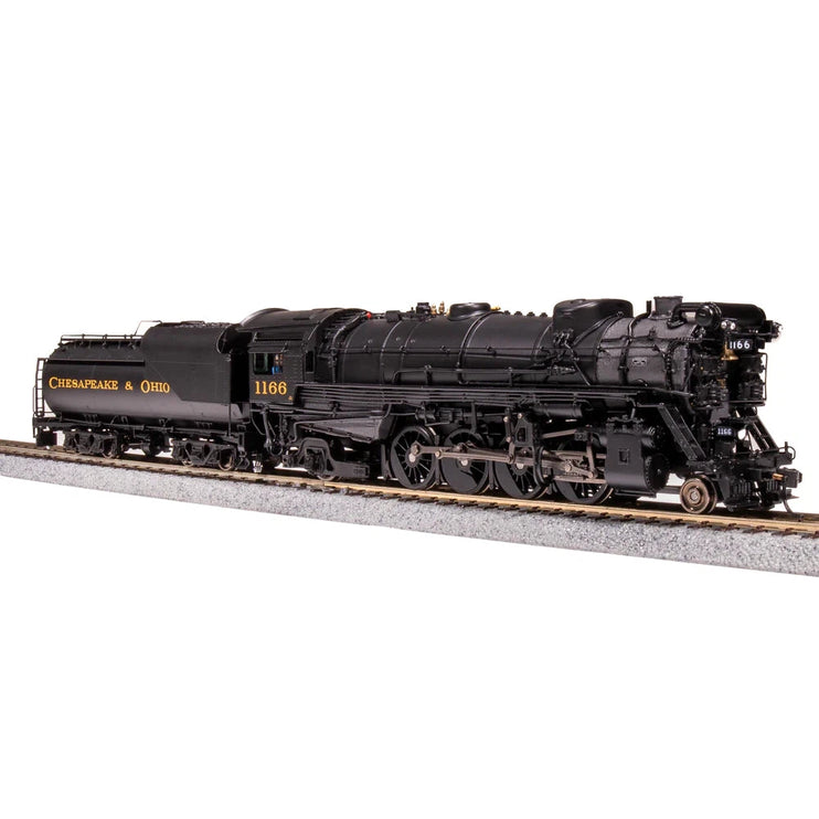 Broadway Limited HO HY C&O K-2 Mikado Steam Loco #1196 w/16-VC Tender DC/DCC