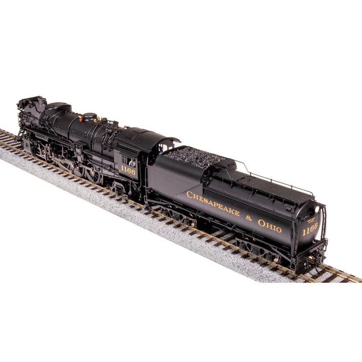 Broadway Limited HO HY C&O K-2 Mikado Steam Loco #1196 w/16-VC Tender DC/DCC