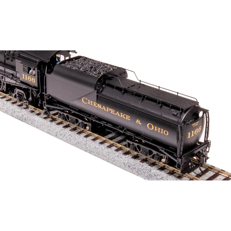 Broadway Limited HO HY C&O K-2 Mikado Steam Loco #1196 w/16-VC Tender DC/DCC