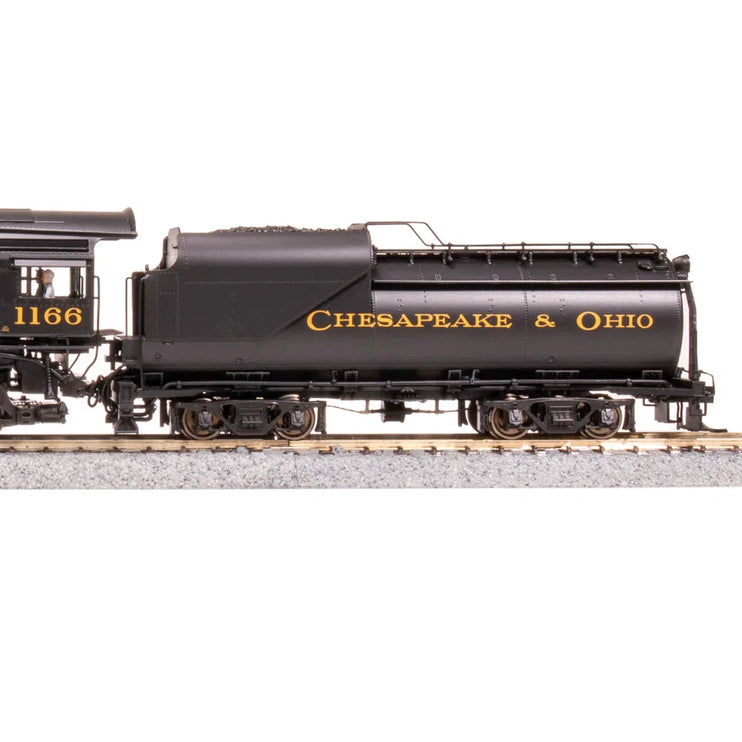 Broadway Limited HO HY C&O K-2 Mikado Steam Loco #1196 w/16-VC Tender DC/DCC