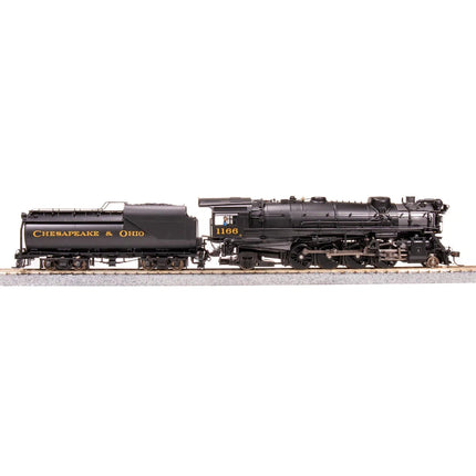 Broadway Limited HO HY C&O K-2 Mikado Steam Loco #1196 w/16-VC Tender DC/DCC