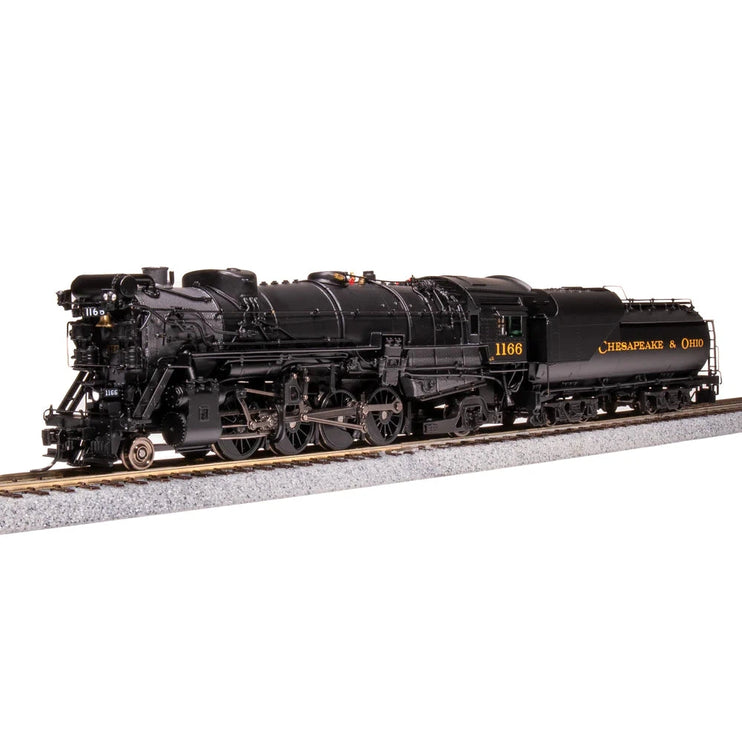 Broadway Limited HO HY C&O K-2 Mikado Steam Loco #1196 w/16-VC Tender DC/DCC