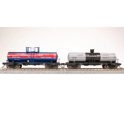 Broadway Limited HO Scale 6000g Tank Car 2 Pack Pittsburgh Plate Glass Virginia Smelting