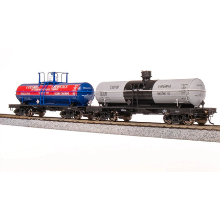 Broadway Limited HO Scale 6000g Tank Car 2 Pack Pittsburgh Plate Glass Virginia Smelting