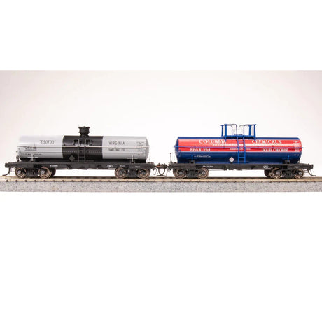 Broadway Limited HO Scale 6000g Tank Car 2 Pack Pittsburgh Plate Glass Virginia Smelting