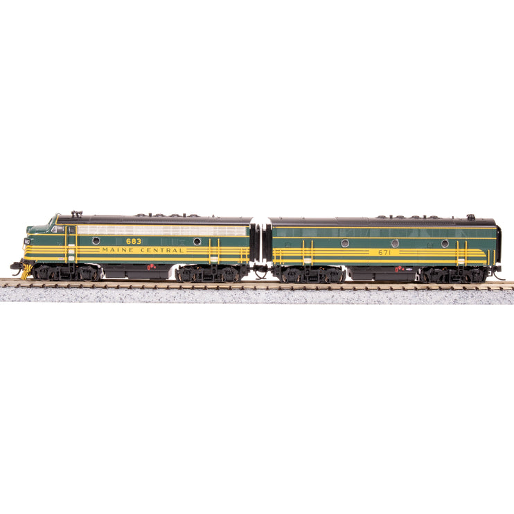 Broadway Limited N P4 F3 A/B Diesels MEC #683/671B/grn&gold DC/DCC Sound