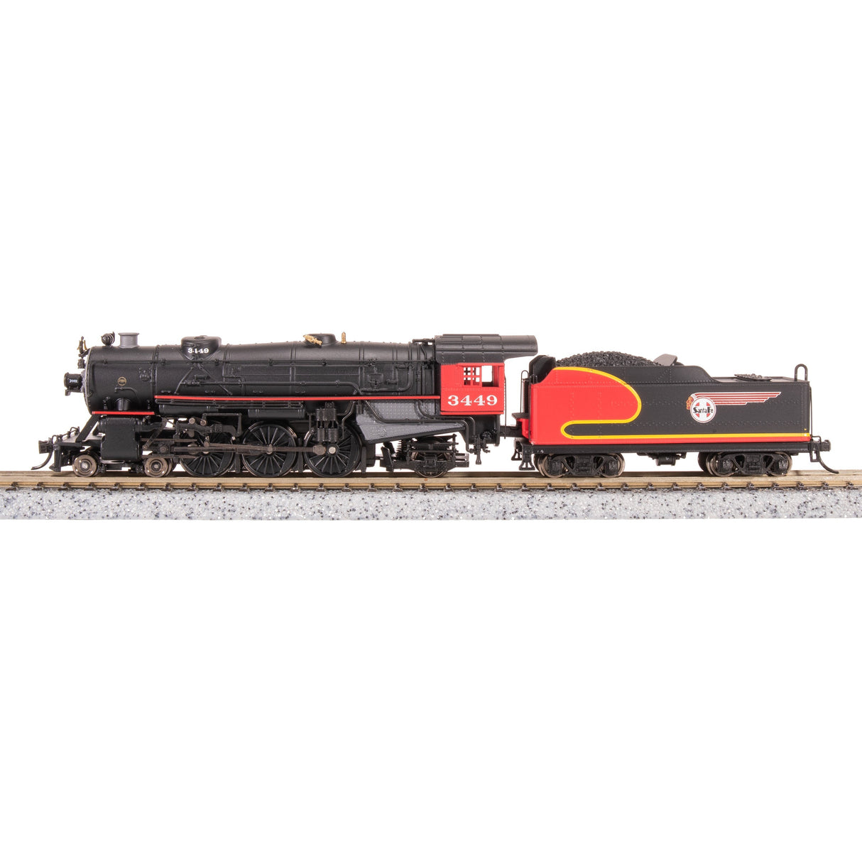 Broadway Limited N Scale USRA 4-6-2 Hvy.Pacific Steam Locomotive SF #3449/Warbonnet DC