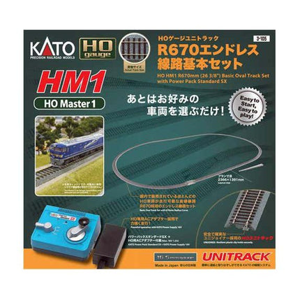 Kato HO Scale HM1 Basic Track Oval w/Power Pack SX Unitrack Set