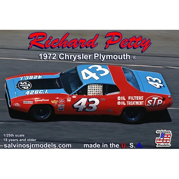 Salvinos JR Models Richard Petty 1972 Plymouth Model Kit