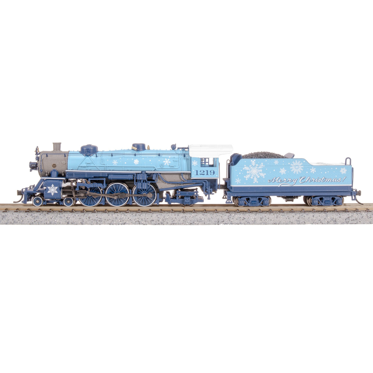 Broadway Limited N Scale USRA 4-6-2 Lt.Pacific Steam Locomotive Christmas #1219/blu&wh