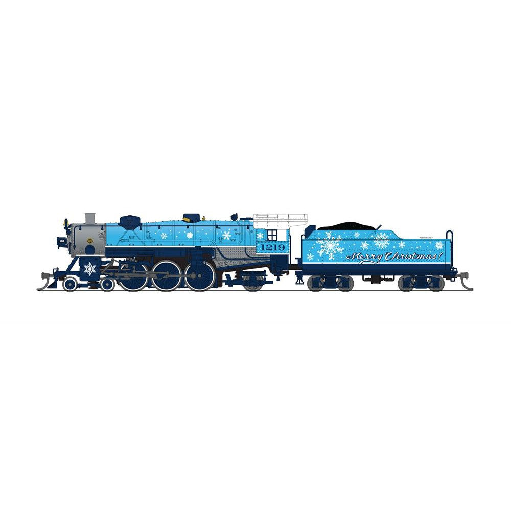 Broadway Limited N Scale USRA 4-6-2 Lt.Pacific Steam Locomotive Christmas #1219/blu&wht D