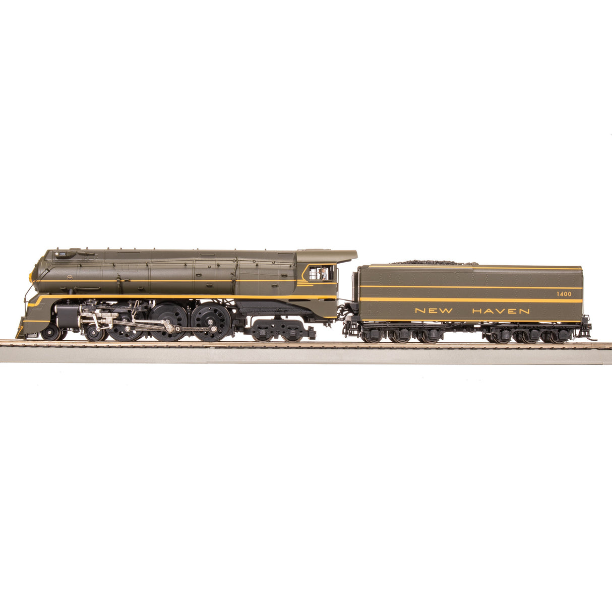 Broadway Limited HO Scale HY NH I-5 4-6-4 Steam Locomotive #1400/Green Fantasy DCC Ready