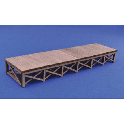 Blair Line 72 Loading Dock Laser-Cut Wood Kit - 3 x 3/4" 7.6 x 5.9cm N Scale