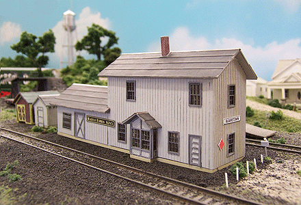 Blair Line 78 Blairstown 2-Story Depot Kit - 4-1/2 x 1-1/2" 11.2 x 3.7cm N Scale