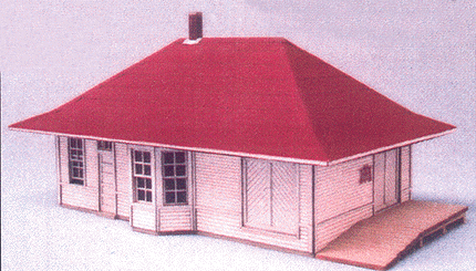 Blair Line 88 Leeton Depot (Laser-Cut Wood Kit) 1.80 x 3.00" Structure 1.00 x 3.25" Ramp N Scale