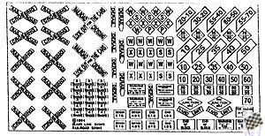 Blair Line 1 Highway Signs Railroad Signs (1900-Present; black white) N Scale