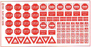 Blair Line 3 Highway Signs Regulatory Signs #2 1930-Present (red white) N Scale