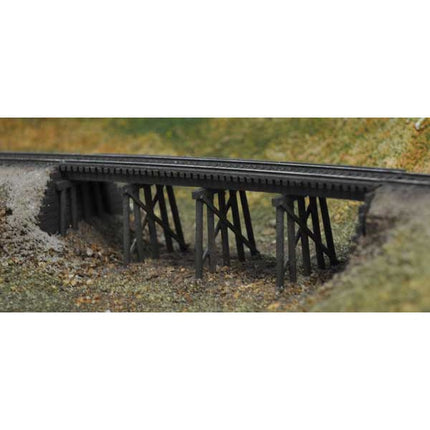 Blair Line 67 Common Pile Trestle Kit 5-5/8" Long x 1-1/4" Tall 14 x 3.1cm - Build Straight or Curved N Scale