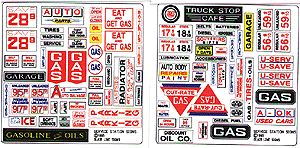 Blair Line 153 Storefront & Advertising Signs Service Station/Automotive HO Scale