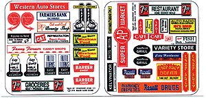 Blair Line 158 Storefront & Advertising Signs Main Street Storefront III HO Scale