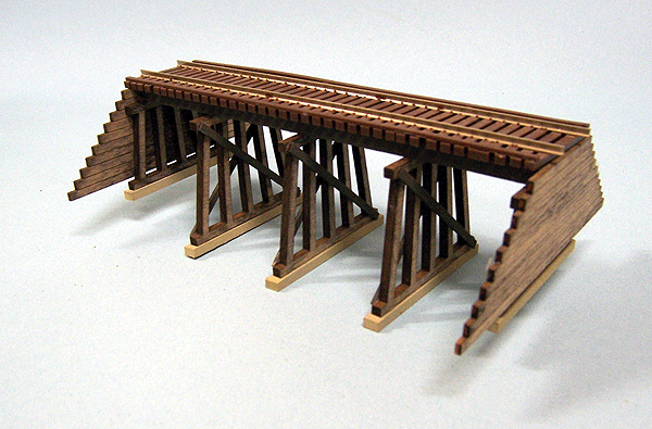 Blair Line 171 Pile & Frame Trestle Laser-Cut Kit - 6 x 2" High 15 x 5cm High HO Scale