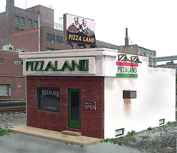 Blair Line 196 Pizzaland Kit - 2-1/4 x 4" 5.7 x 10.2cm HO Scale