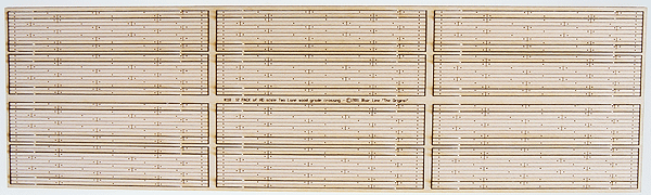 Blair Line 118 Two-Lane Wood Grade Crossing Laser-Cut Wood - Kit pkg(12) HO Scale