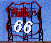 Blair Line 1504 Laser-Cut Wood Billboards - Small for Z N & HO Phillips 66 - 1-3/4" Wide x 2" Tall 4.4 x 5.1cm A Scale