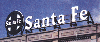 Blair Line 1511 Laser-Cut Wood Billboards - Small for Z N & HO Santa Fe - Round Herald & Name 3-3/4 x 1-13/64" 9.3 x 3cm A Scale