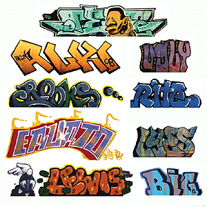 Blair Line 1245 Mega Set Modern "Tagger" Graffiti Decals #2 pkg(9) N Scale