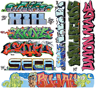 Blair Line 1260 Mega Set Modern "Tagger" Graffiti Decals #11 pkg(9) N Scale