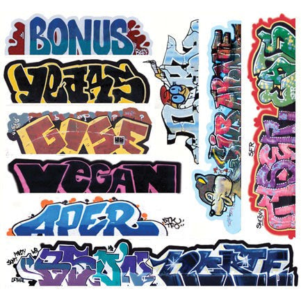 Blair Line 2262 Mega Set Modern Tagger Graffiti Decals #13 pkg(10) HO Scale