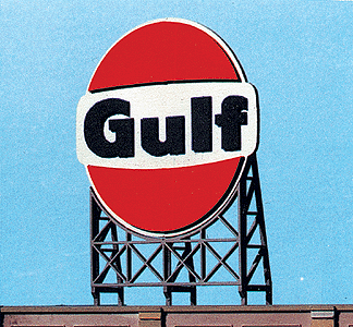 Blair Line 2523 Laser-Cut Wood Billboard Kits - Large for HO S & O Gulf Oil 3.00 x 3.87" A Scale